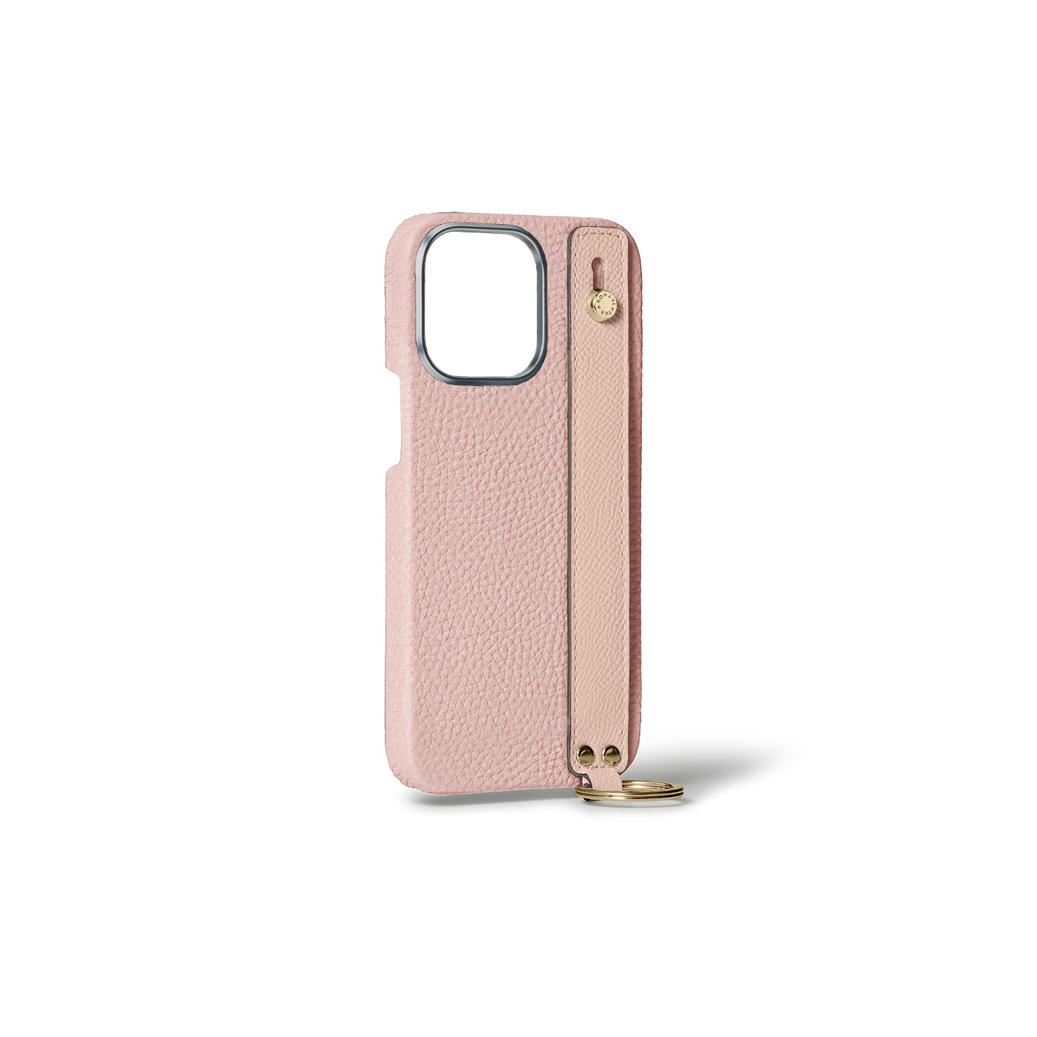 iPhone 15 Pro) ハンドル付き バックカバーケース シュリンクレザー