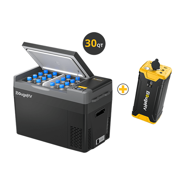 BougeRV CR Pro 29L ポータブル冷蔵庫|バッテリー内蔵可能・急速冷凍