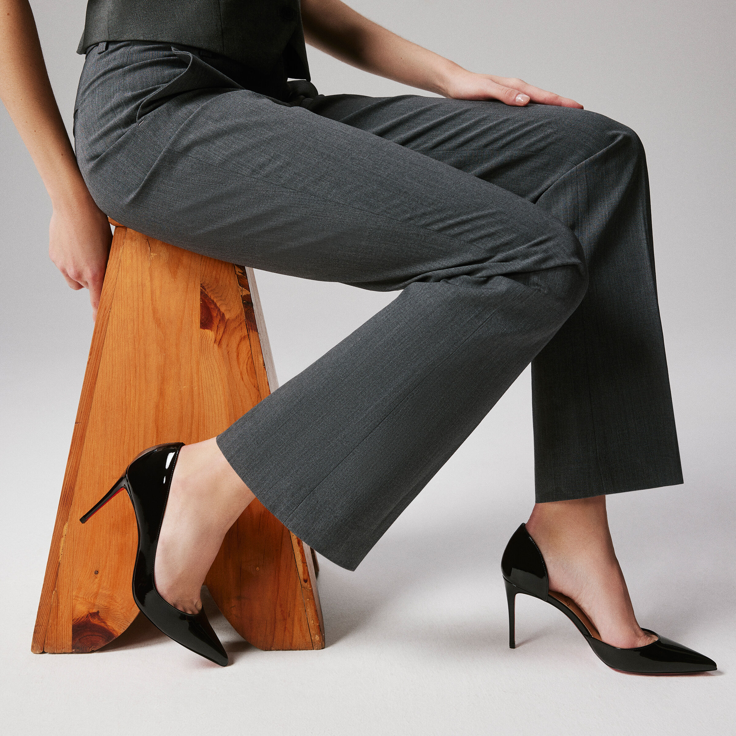 85 mm パンプス - パテントレザー - ブラック - ウィメンズ