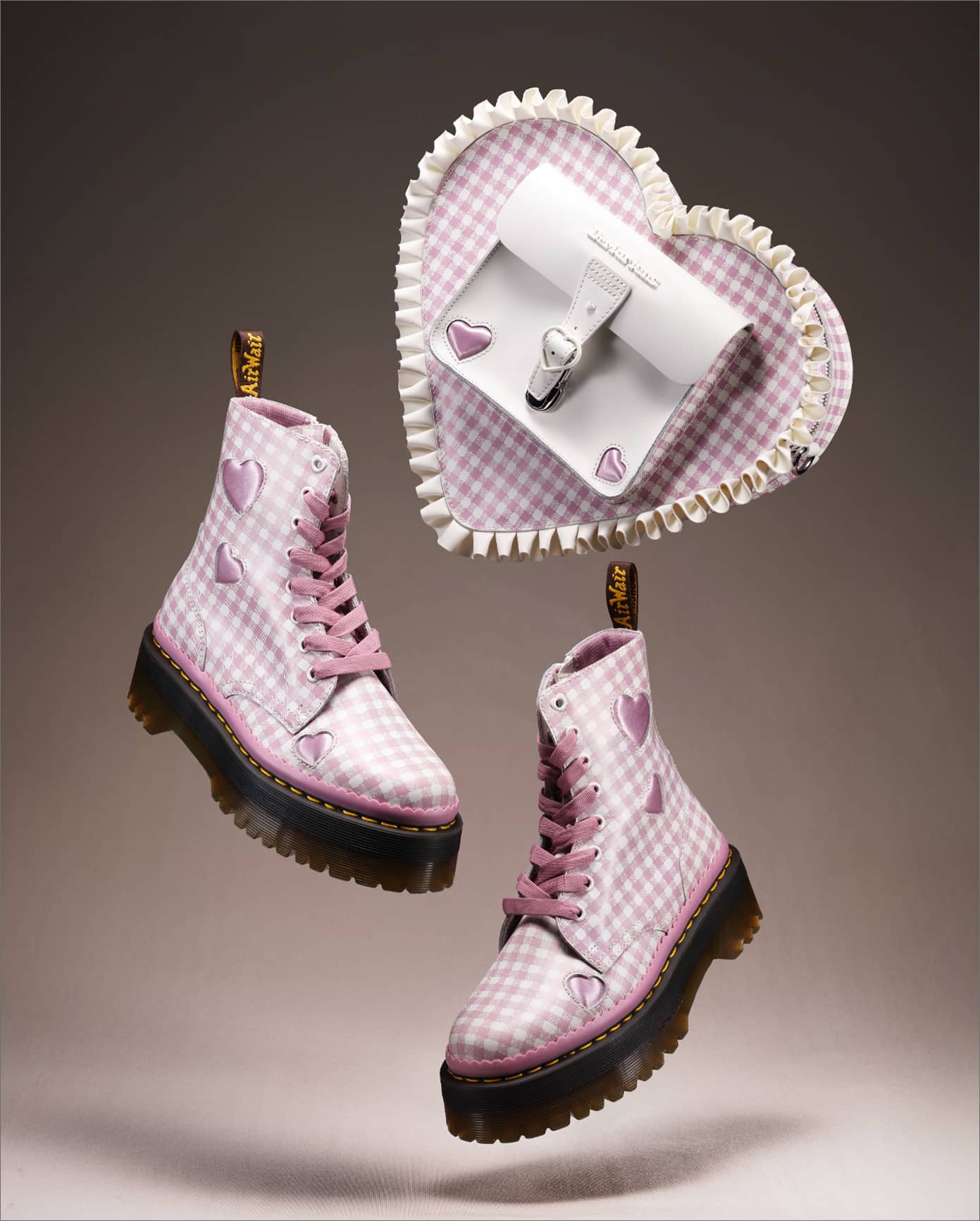 美品】Dr. Martens バレンタイン厚底 フォンダンピンクUK5 ドクター