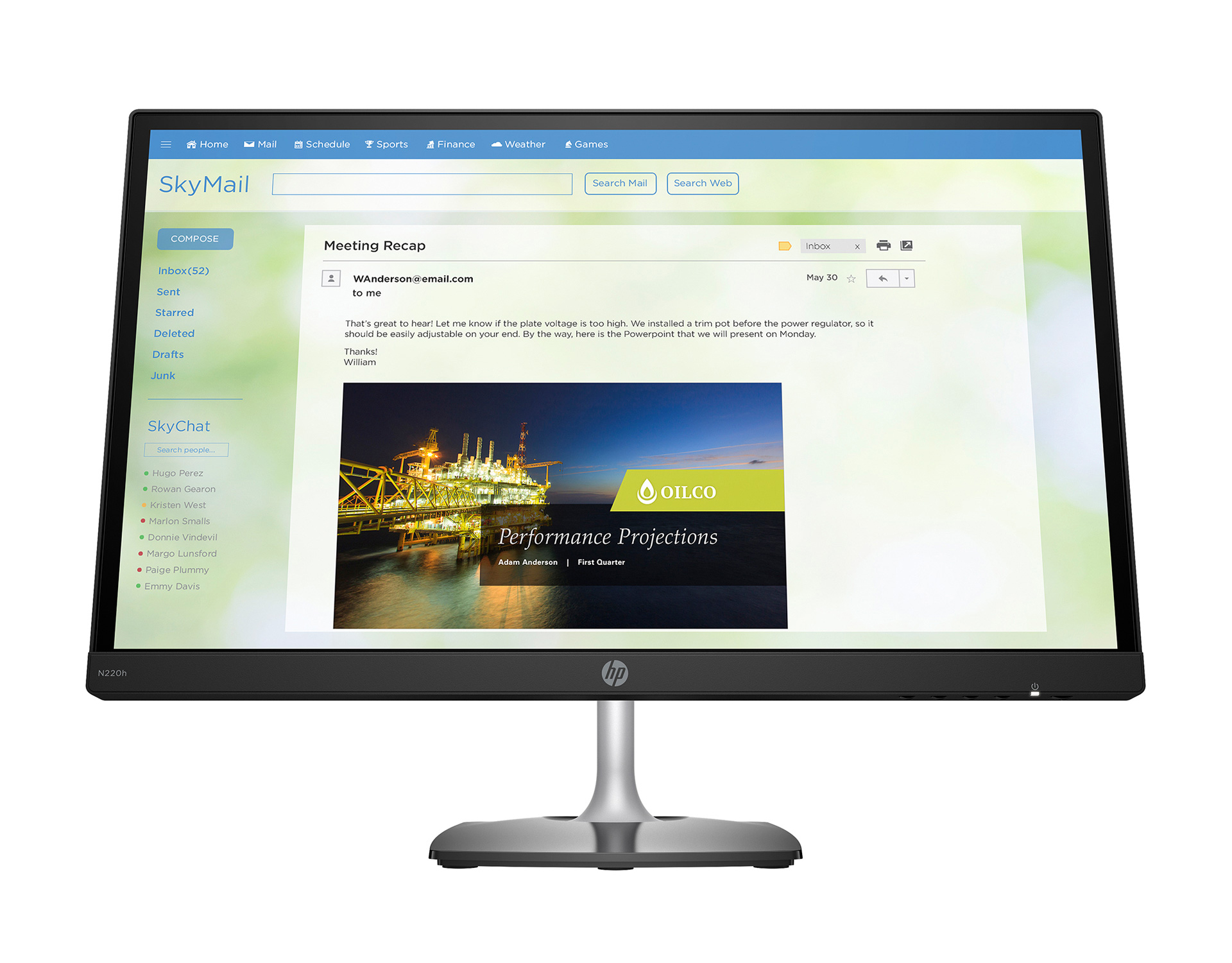 HP 21.5インチワイドIPSモニター N220h HP DirectPlus専用モデル 製品
