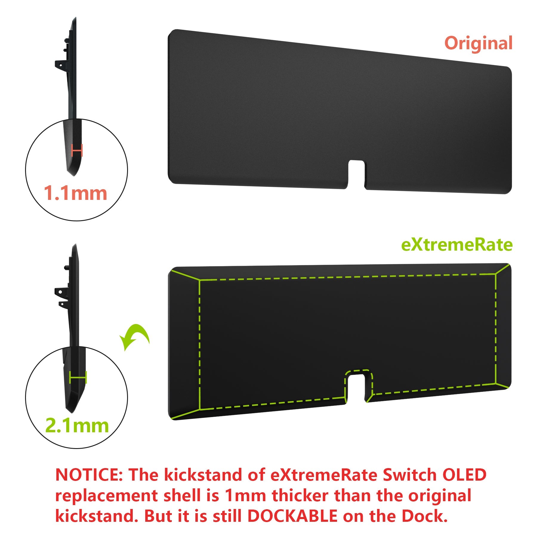 eXtremeRate 任天堂スイッチ有機EL用カスタム交換フルセットシェル