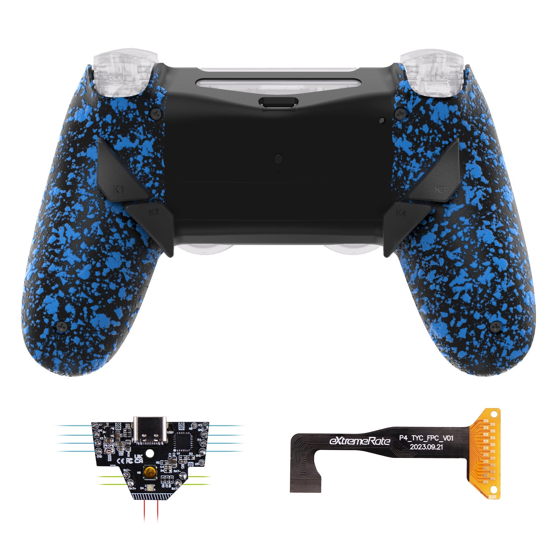 eXtremeRate PS4 Slim ProコントローラーJDM-040/050/055用Dawn Type-C