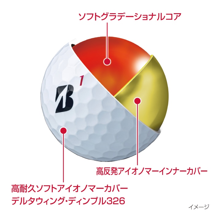 SUPER STRAIGHT（イエロー） [1ダース：12個](イエロー): ボール