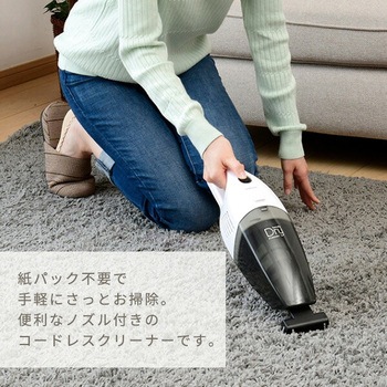 ZHF-N36(W) コードレス ハンディクリーナー (ブラシノズル&隙間ノズル