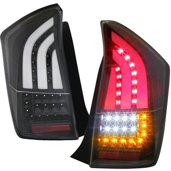 J168BK 30系 ZVW30 プリウス ファイバーフルLEDテールランプ V4 流れる