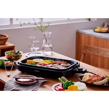 IHA-A30-B 網焼き風ホットプレート 3枚プレート ブラック 1台 アイリス