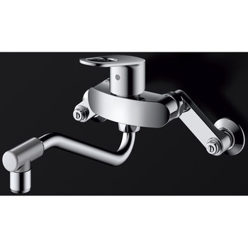 TKY01306JA 壁付シングル混合水栓(エコシングル) TOTO 一般地 吐水口長