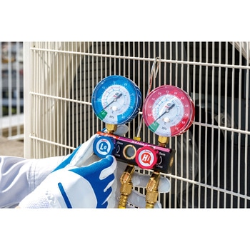 AM114C ボールバルブ式マニホールドADキット(R410A・R32用) アサダ