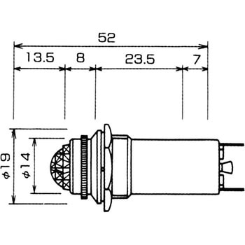 パイロットランプ(電球無・コード無) YEC ポイントライト 【通販
