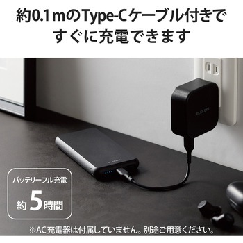 モバイルバッテリー 10000mAh 大容量 入出力(Type-C×1) 出力(USB-A×1