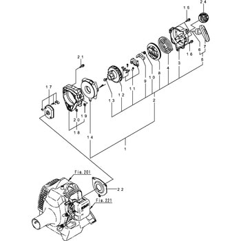 282843 リワインドスタータアセンブリ BIGM(丸山製作所) 28～39フクム