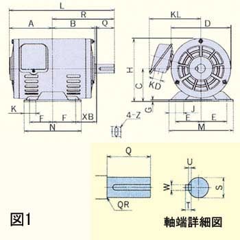 EFOUP-K 4P 0.75KW 三相モートル 防滴保護型 1台 日立産機システム