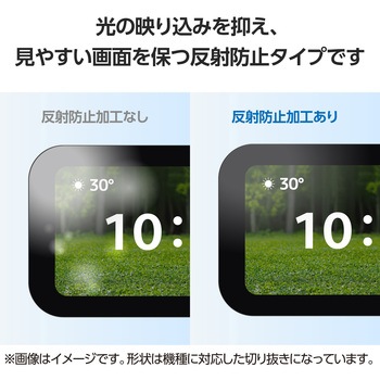 AISWES53FLFTHDW Amazon Echo Show 5 第3世代用 保護フィルム 2枚入り