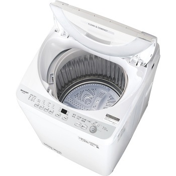 清潔&節水穴無し槽 全自動洗濯機 シャープ 縦型洗濯機 【通販モノタロウ】