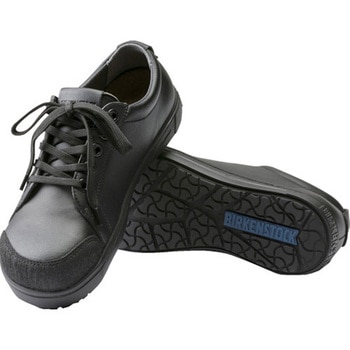 スチール先芯入りコンフォート人工皮革安全短靴”QS500” ブラック