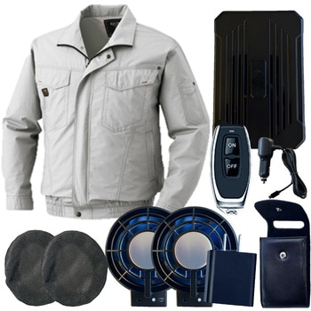 空調作業服+【リモコン付き】SBT-09R 24Vペルチェファンバッテリー