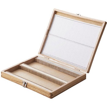 木製プレパラートボックス 松吉医科器械 スライド/カバーグラスケース