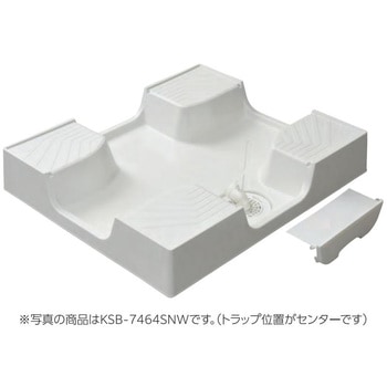 ベストレイ 防水パン 74嵩上げ一体タイプ 透明横引排水トラップ付