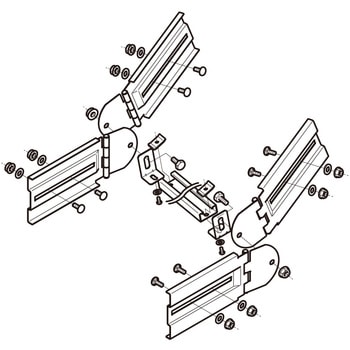 子桁付上下左右自在継金具 ネグロス電工 ケーブルラック用継ぎ金具