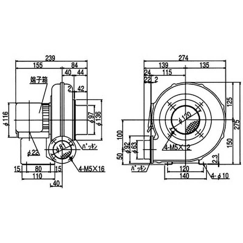 EP-63S-L3A3 電動送風機 コンパクトシリーズ SDG株式会社 プレート