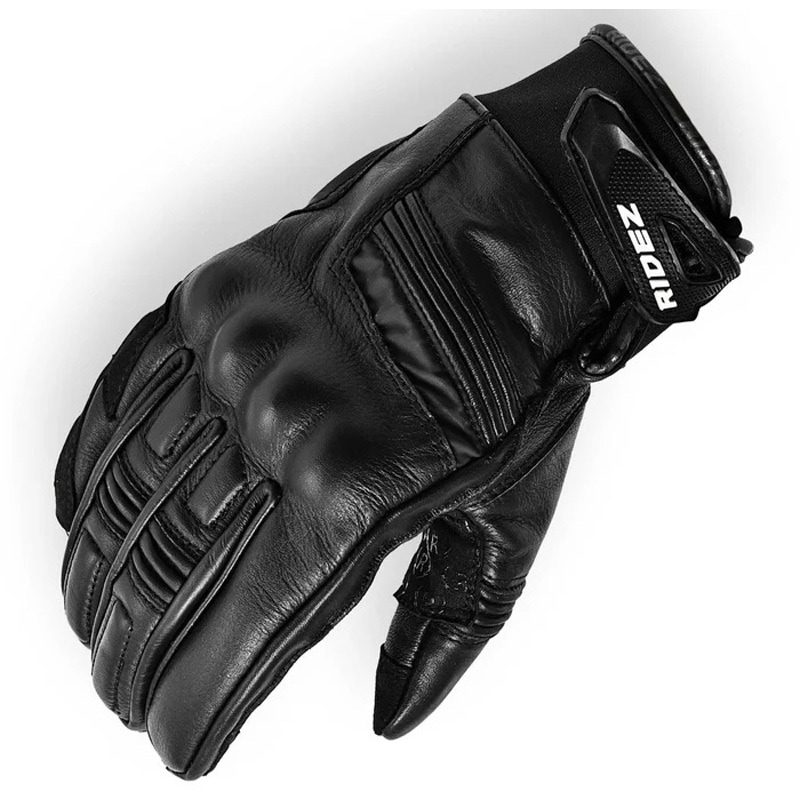 RLG263-S バイク用 QUASAR ライダーグローブ ブラック レザー RIDEZ