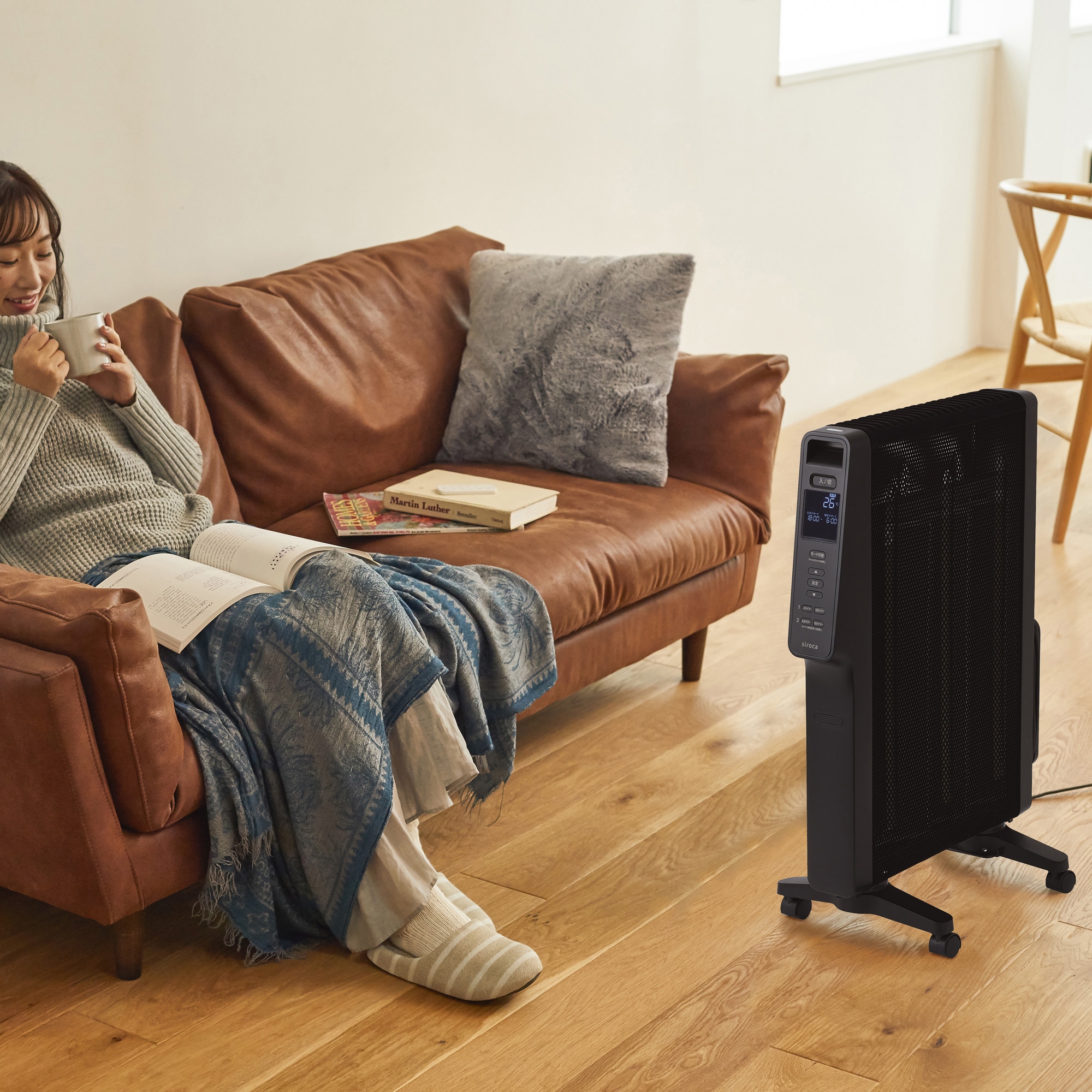 SN-M351(K) 遠赤軽量ヒーター かるポカ 1個 siroca 【通販モノタロウ】