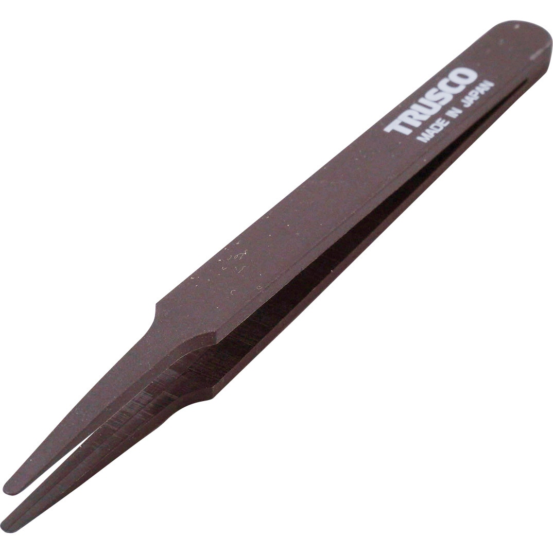 TPP-231 プラスチックピンセット TRUSCO 先丸型 全長120mm TPP-231