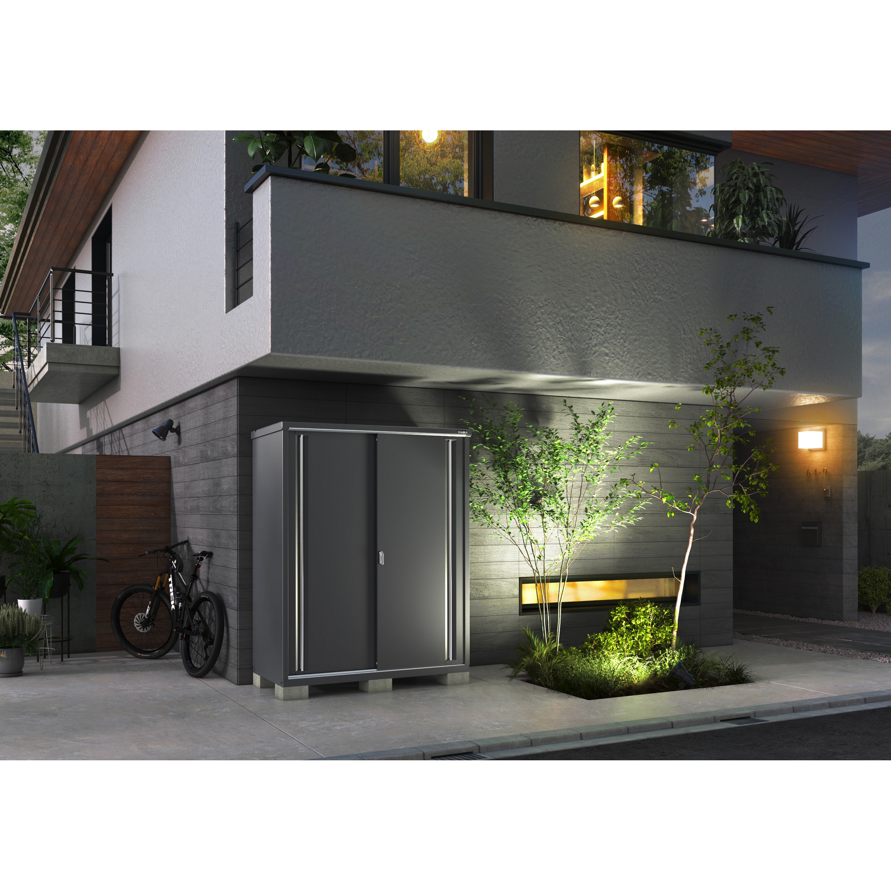 MJX-137EPF 収納庫 シンプリー フランネルグレー イナバ 長もの収納