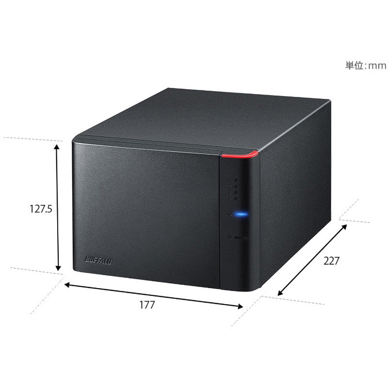 HD-QHA8U3/R5 法人向け RAID 5対応 USB3．1(Gen．1) 外付けHDD 4