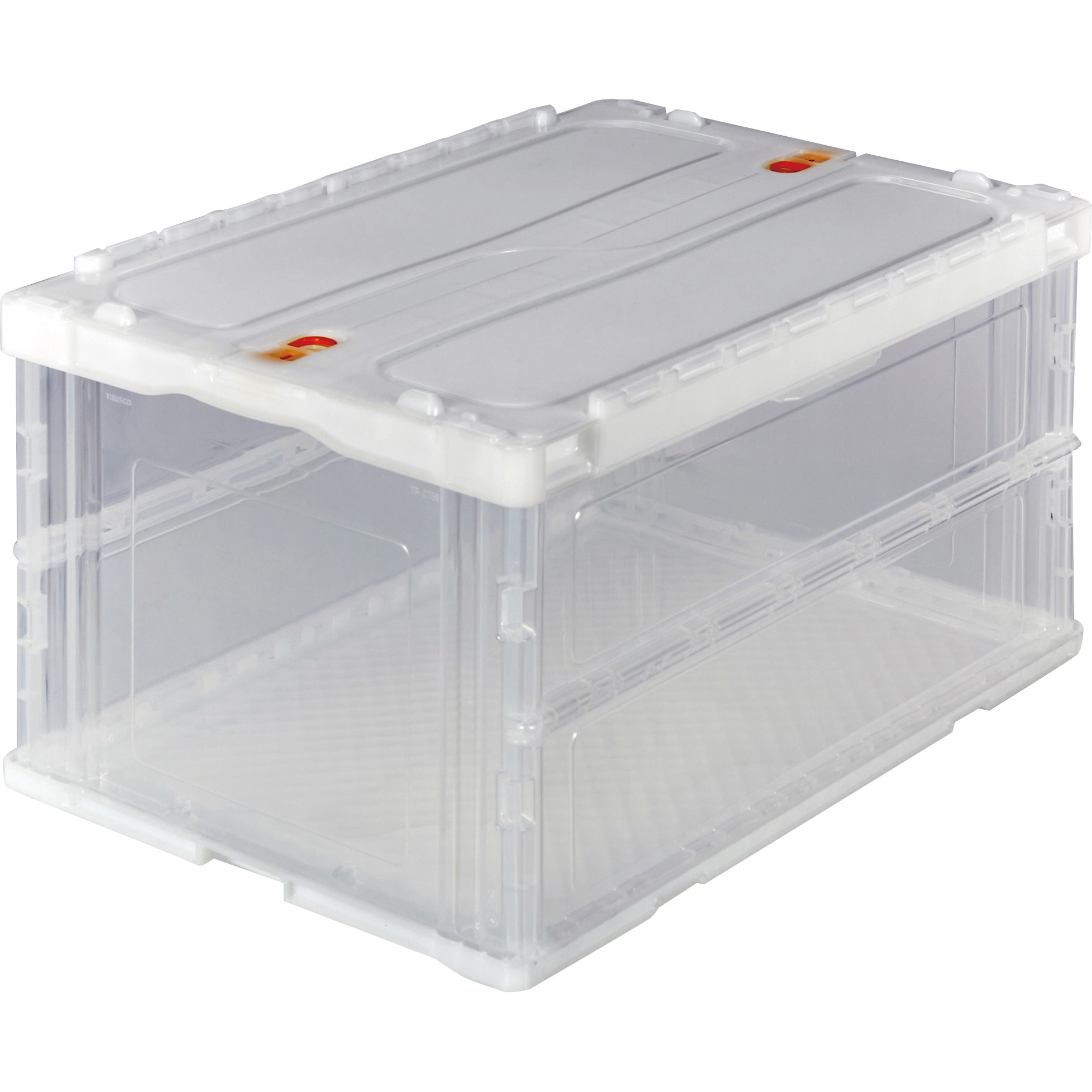 TR-C75B-TM 薄型折りたたみコンテナ(スライドロックフタ付) TRUSCO