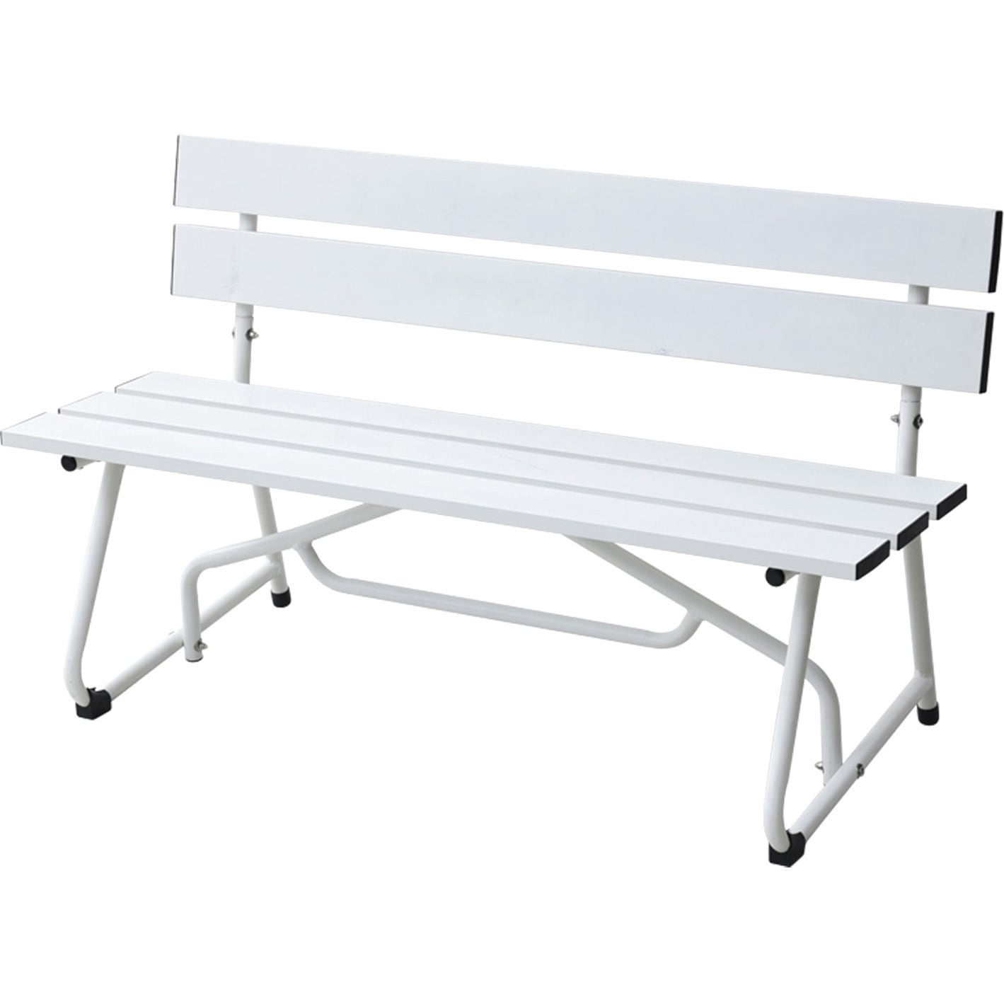 KAB-1205(WH) アルミ パークベンチ YAMAZEN(山善) 幅1200mm奥行535mm高