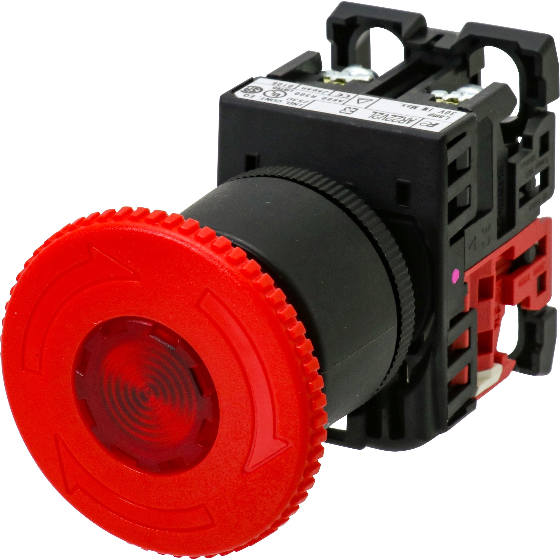 AR22V2L-01E3R Φ22コマンドスイッチ AR22・DR22 照光非常停止用押し