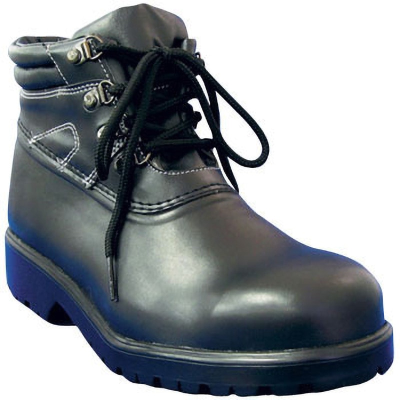 AQZ-BK 防水安全靴 アクア・ゼロ 力王 革靴 ミドルカット 紐タイプ