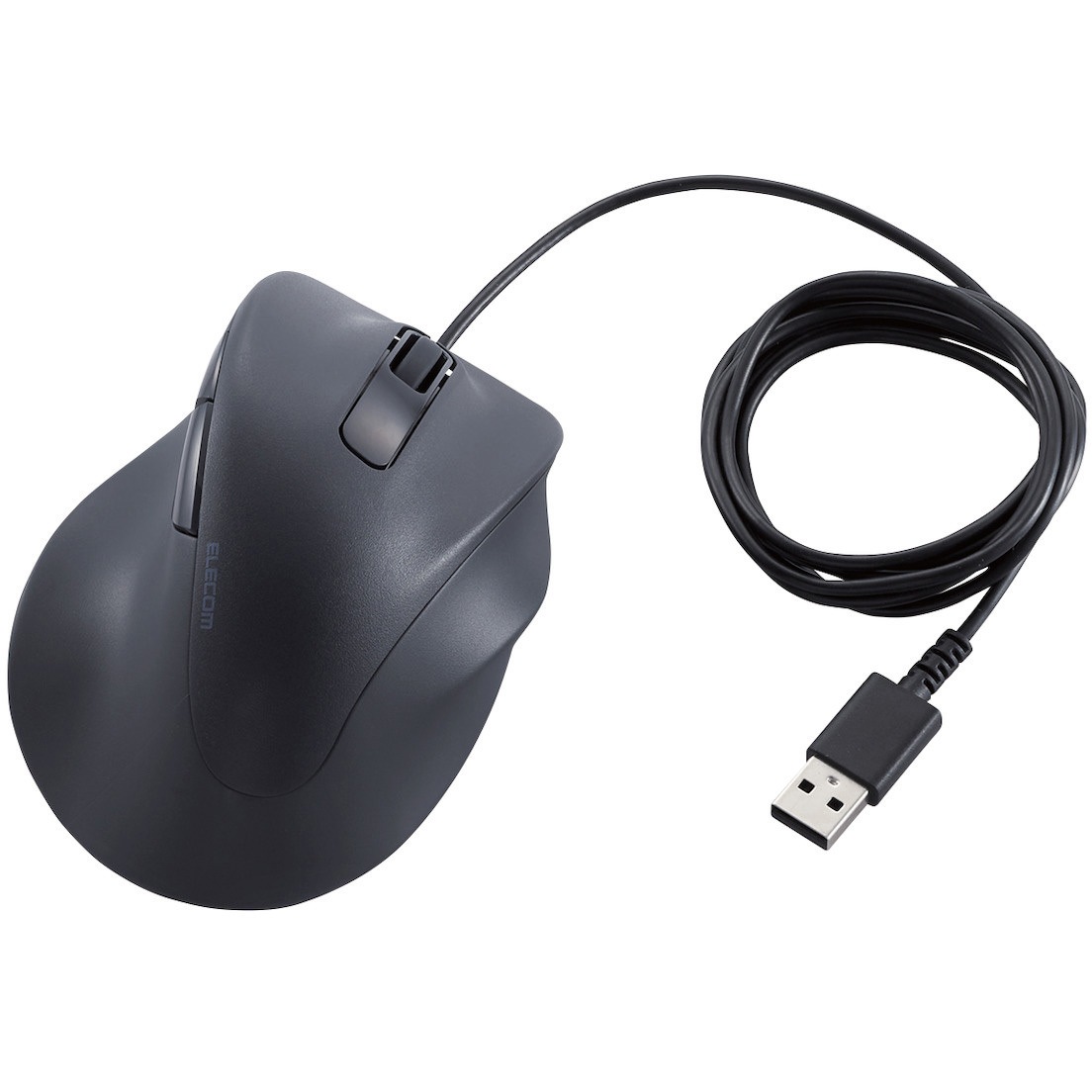 M-XGL30UBSKBK マウス 有線 静音 5ボタン 右手専用 抗菌 Lサイズ EX-G