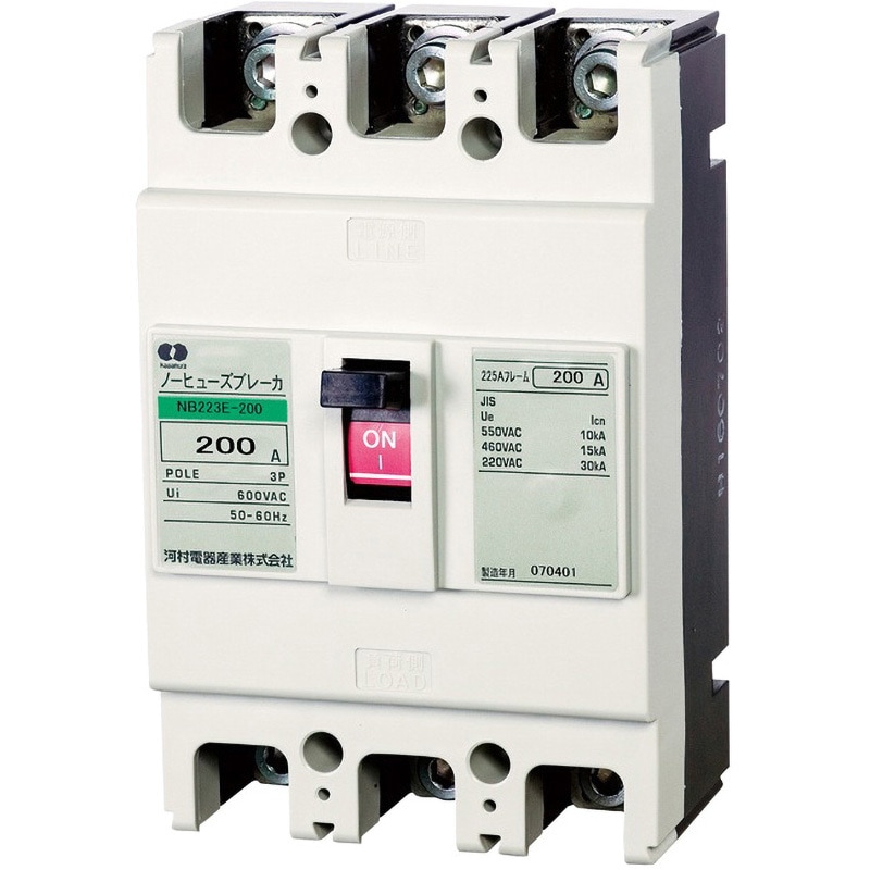 NB223E-225 ノーヒューズブレーカ NB 河村電器産業 極数・素子数3P3E