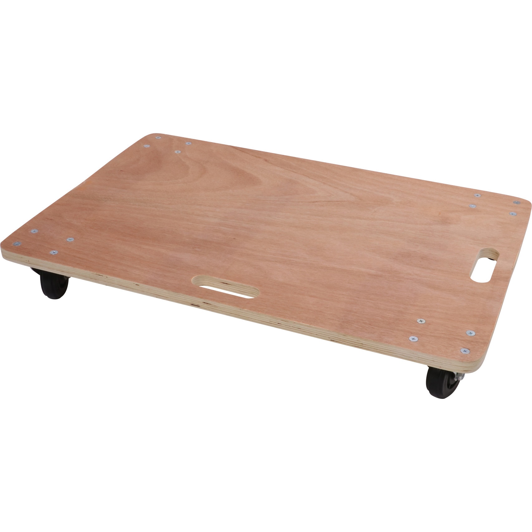 平台車 木製 PP+PVC車輪 すべり止めなし ダブル持ち手 モノタロウ 自在