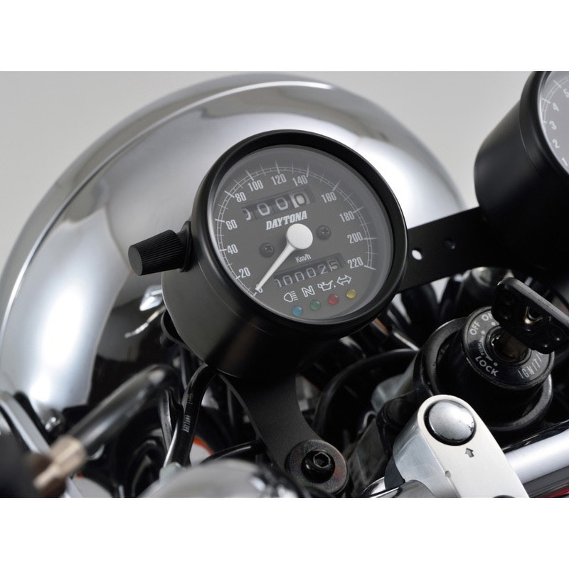 15627 バイク用 機械式スピードメーター Φ60 ホワイトLED照明 1セット