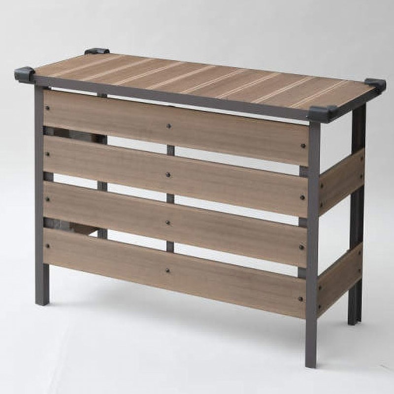 MWAC-100(NA) エアコン室外機カバー (人工木) 1台 YAMAZEN(山善