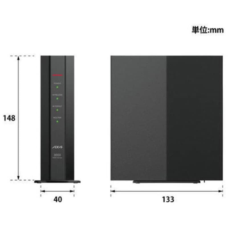 WSR-3000AX4P/DBK 無線LAN親機11ax/ac/n/a/g/b 2401+573Mbps 1台