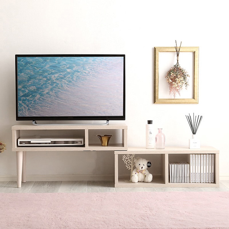 OK-75EX-OAK 大人かわいいインテリア コンパクト伸縮テレビ台