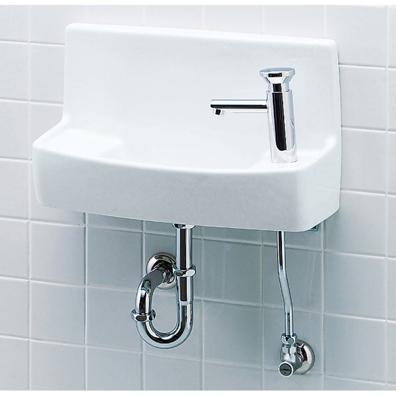 L-A74P2A/BW1 壁付手洗器(奥行200mm)水石けん入れ付 プッシュ水栓 1個