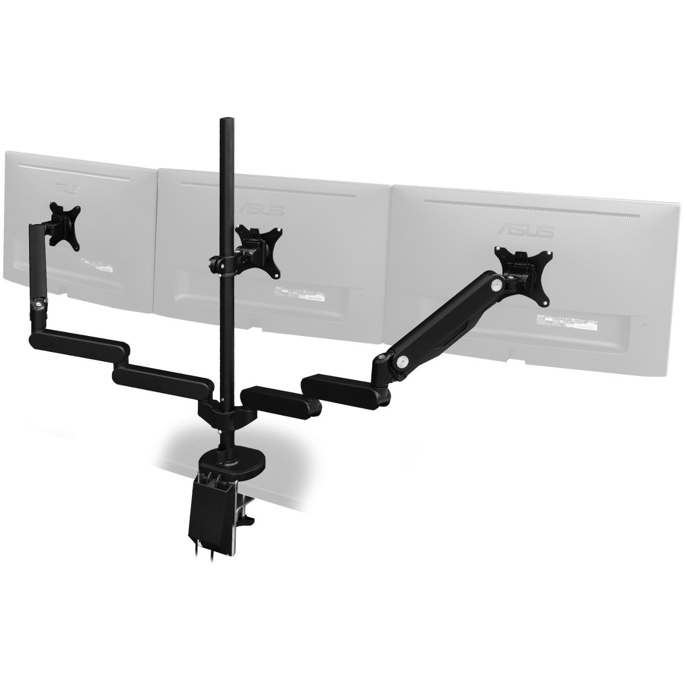 BMA-3GS-BK ロングモニターアームGS バウヒュッテ クランプ式