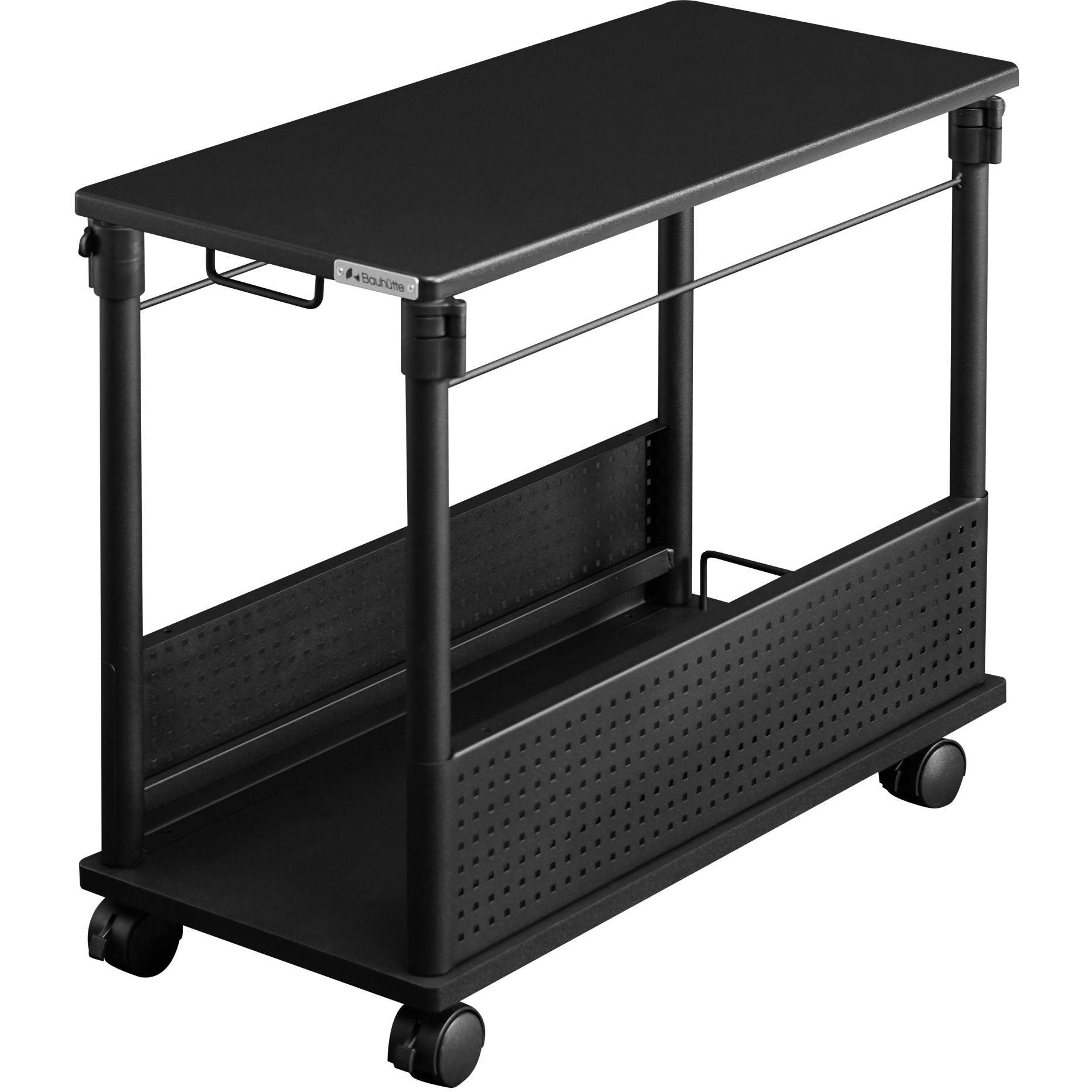 BHD-670H-BK 昇降式L字デスク バウヒュッテ 幅320mm奥行670mm高さ570