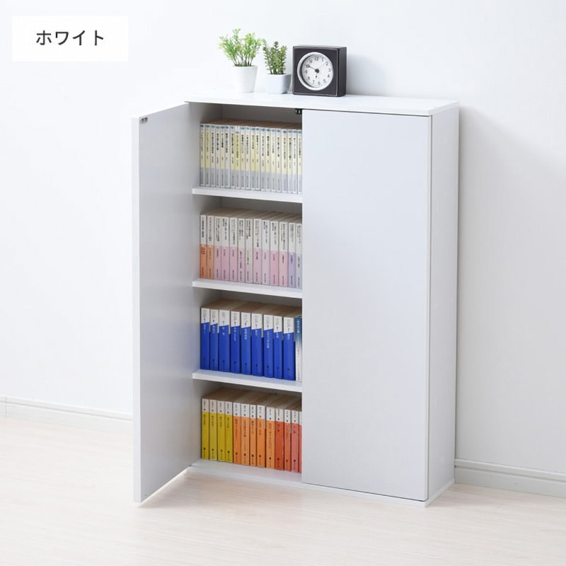 JCMCR-9060D(WH) 本棚 扉付き YAMAZEN(山善) 材質:木 - 【通販モノタロウ】