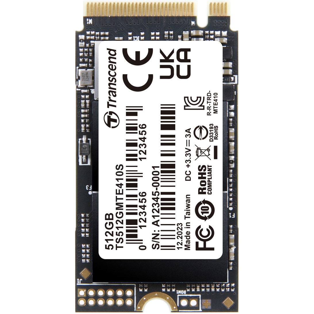 TS512GMTE410S 内蔵型SSD 512GB 内蔵型SSD M.2 2242， PCIe Gen4x4