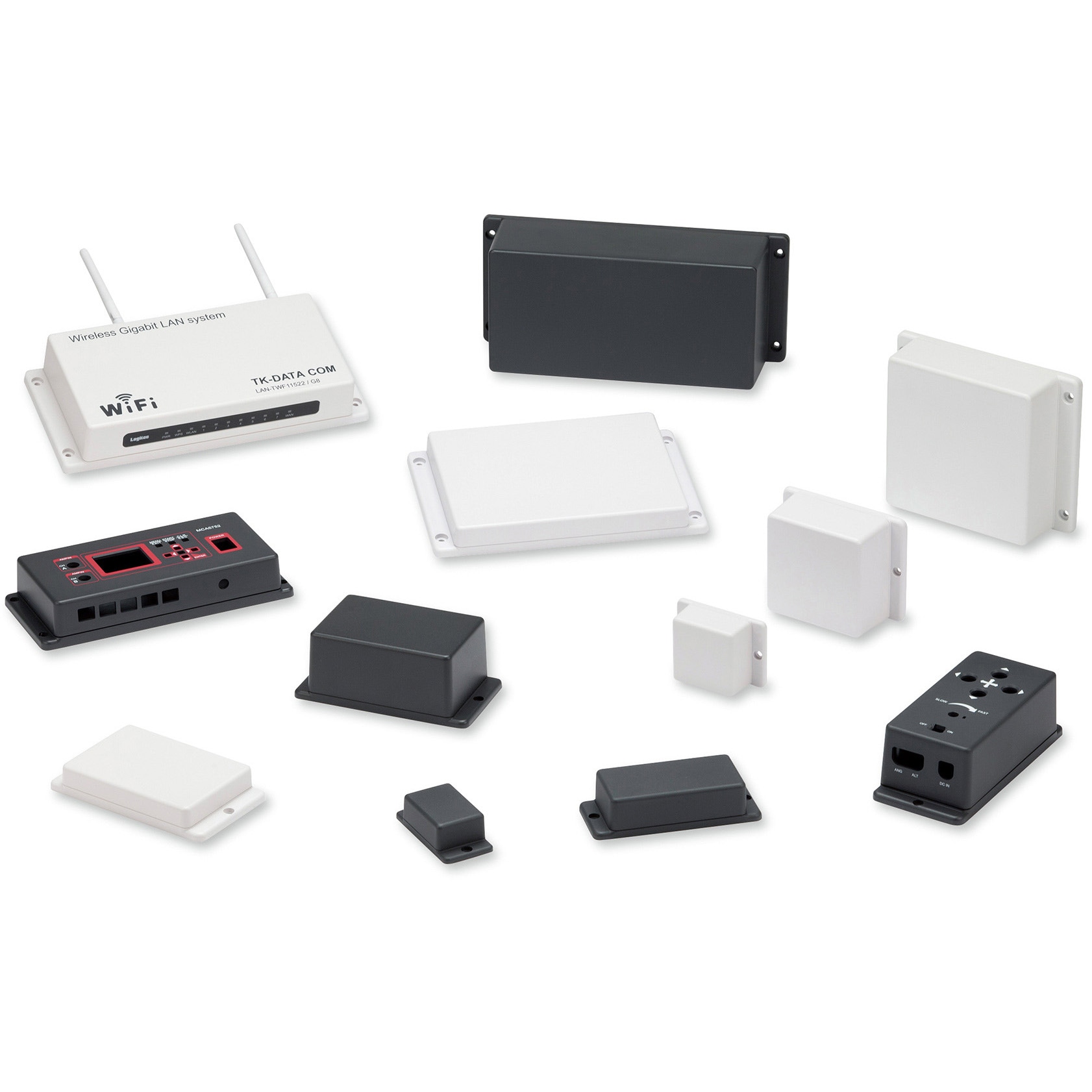 TWF7-4-11W フランジ足付難燃性プラスチックケース TWFシリーズ タカチ