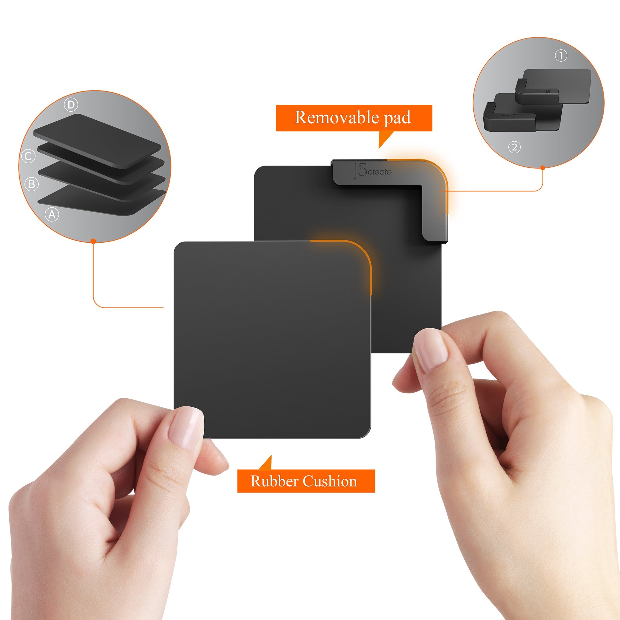 JCD612 USB-C 7in1マルチアダプター（iPad Pro取付パッド付属） – new