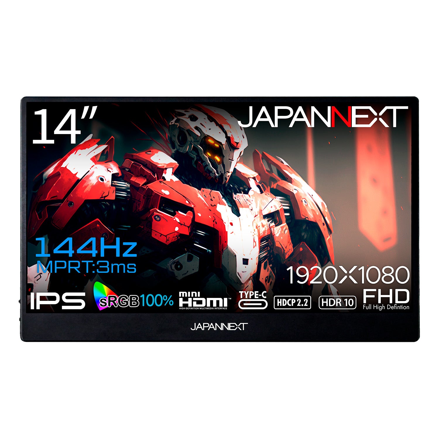 JAPANNEXT 14インチ IPSパネル搭載 144Hz対応 フルHDゲーミング