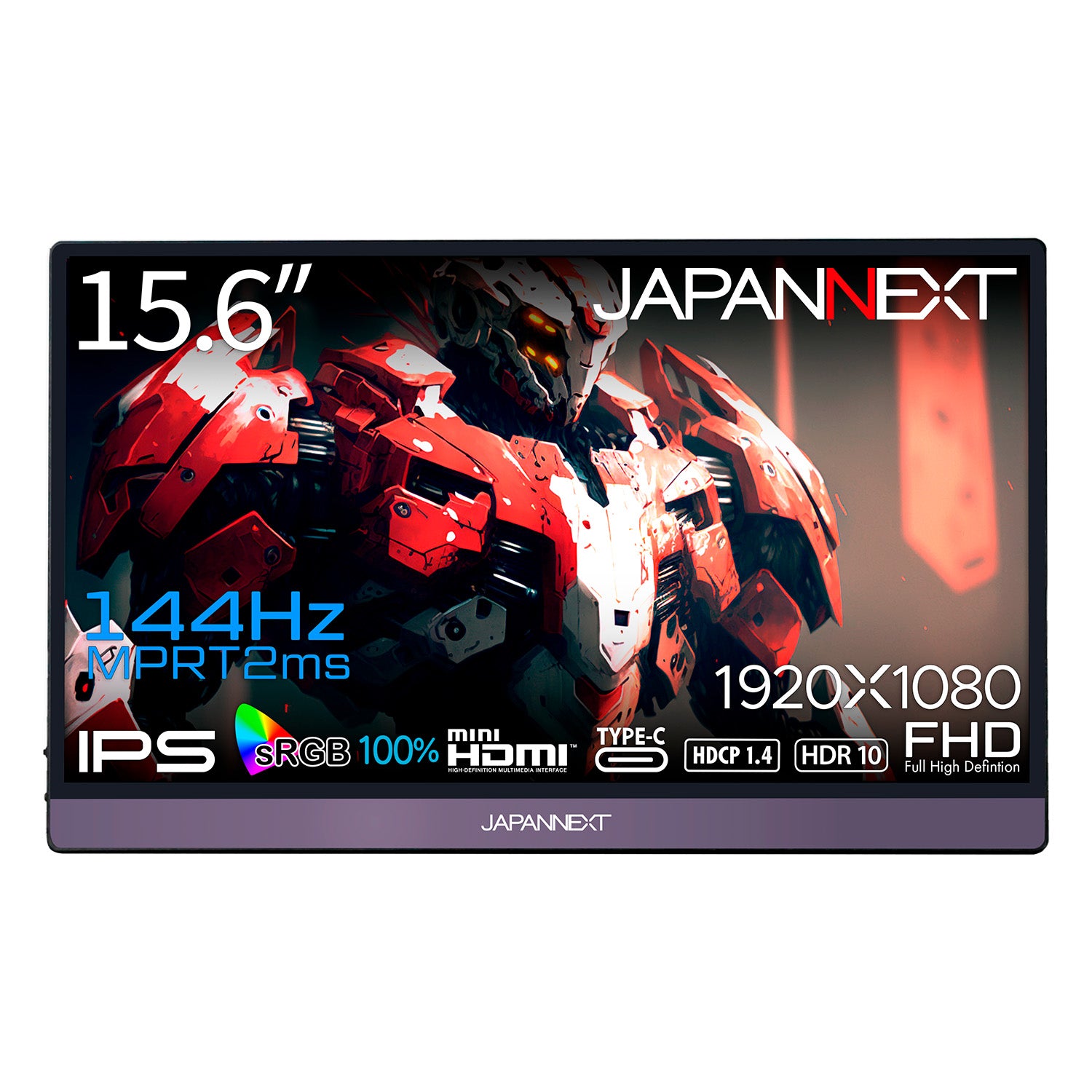 JAPANNEXT 15.6インチ IPSパネル搭載 144Hz対応 フルHDモバイル